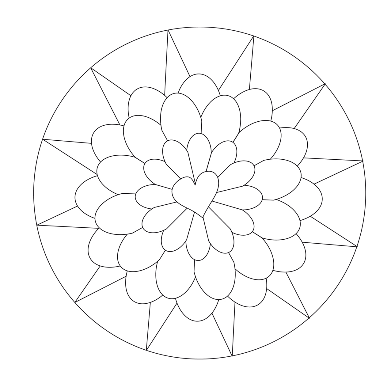 Dessin à colorier: Mandalas pour Enfants (Mandalas) #124203 - Coloriages à Imprimer Gratuits