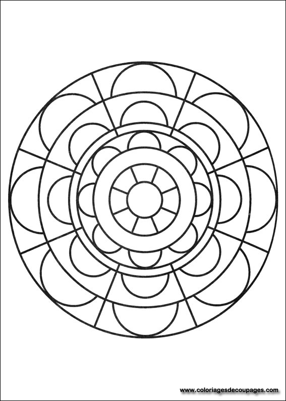 Dessin à colorier: Mandalas pour Enfants (Mandalas) #124218 - Coloriages à Imprimer Gratuits