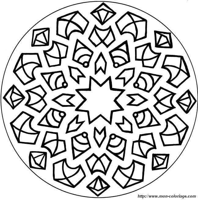 Dessin à colorier: Mandalas pour Enfants (Mandalas) #124248 - Coloriages à Imprimer Gratuits