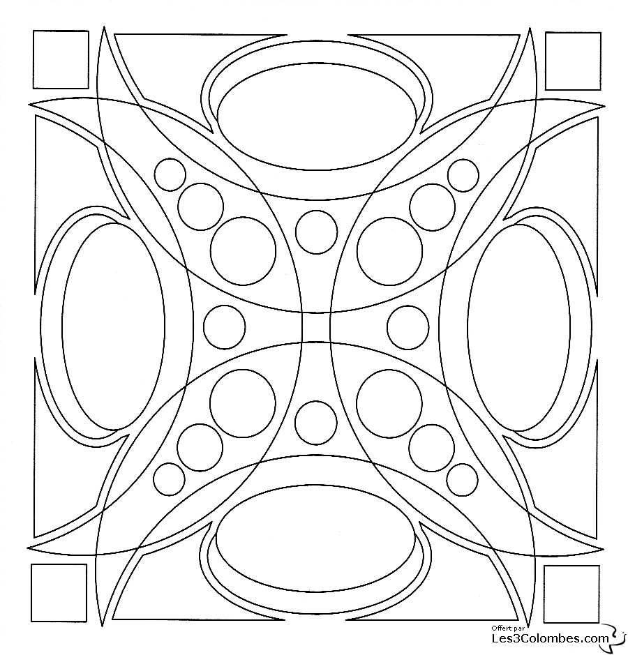 Dessin à colorier: Mandalas pour Enfants (Mandalas) #124269 - Coloriages à Imprimer Gratuits