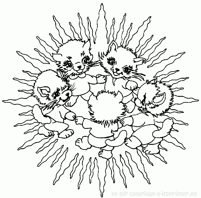 Dessin à colorier: Mandalas pour Enfants (Mandalas) #124278 - Coloriages à Imprimer Gratuits