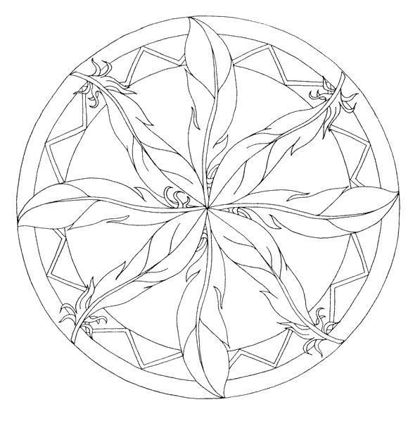 Dessin à colorier: Mandalas pour Enfants (Mandalas) #124279 - Coloriages à Imprimer Gratuits