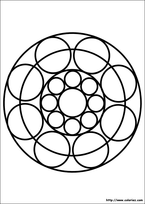 Dessin à colorier: Mandalas pour Enfants (Mandalas) #124321 - Coloriages à Imprimer Gratuits