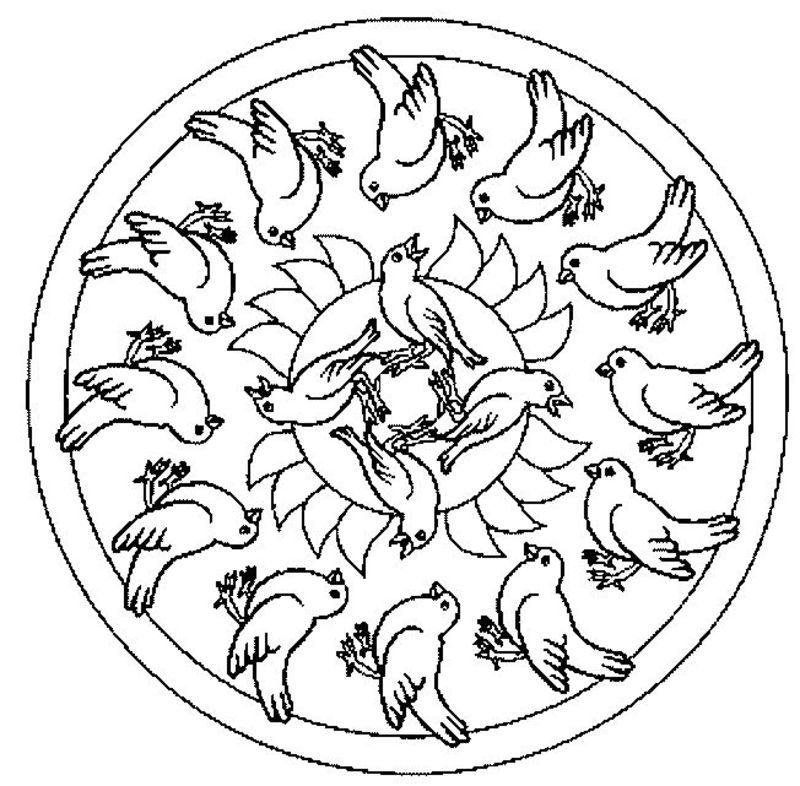 Dessin à colorier: Mandalas pour Enfants (Mandalas) #124322 - Coloriages à Imprimer Gratuits