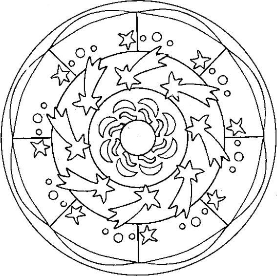 Dessin à colorier: Mandalas pour Enfants (Mandalas) #124335 - Coloriages à Imprimer Gratuits