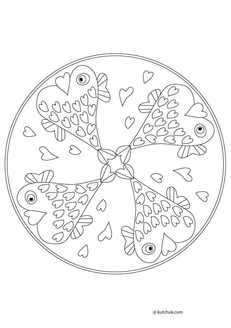 Dessin à colorier: Mandalas pour Enfants (Mandalas) #124347 - Coloriages à Imprimer Gratuits