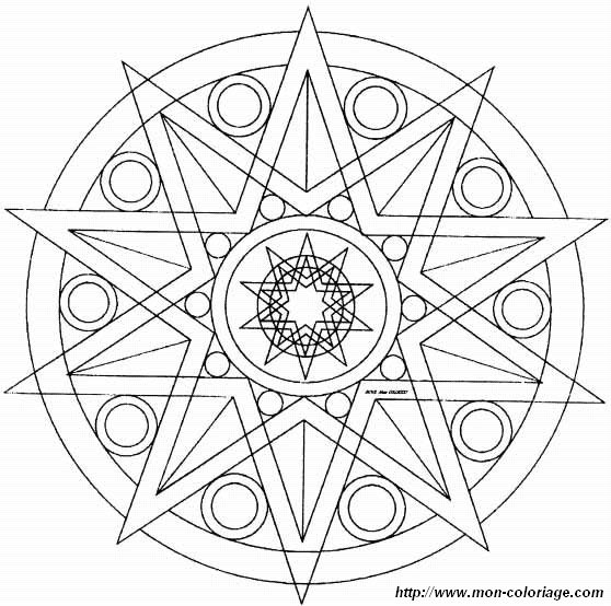 Dessin à colorier: Mandalas pour Enfants (Mandalas) #124352 - Coloriages à Imprimer Gratuits