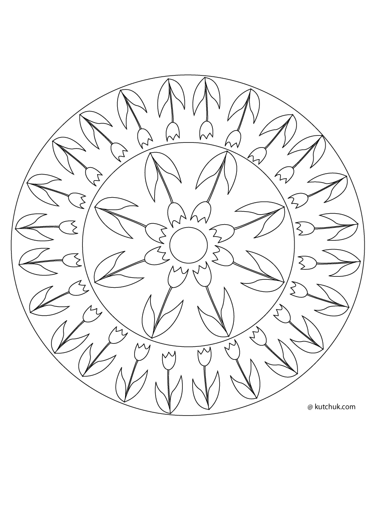 Dessin à colorier: Mandalas pour Enfants (Mandalas) #124373 - Coloriages à Imprimer Gratuits