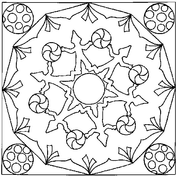 Dessin à colorier: Mandalas pour Enfants (Mandalas) #124385 - Coloriages à Imprimer Gratuits