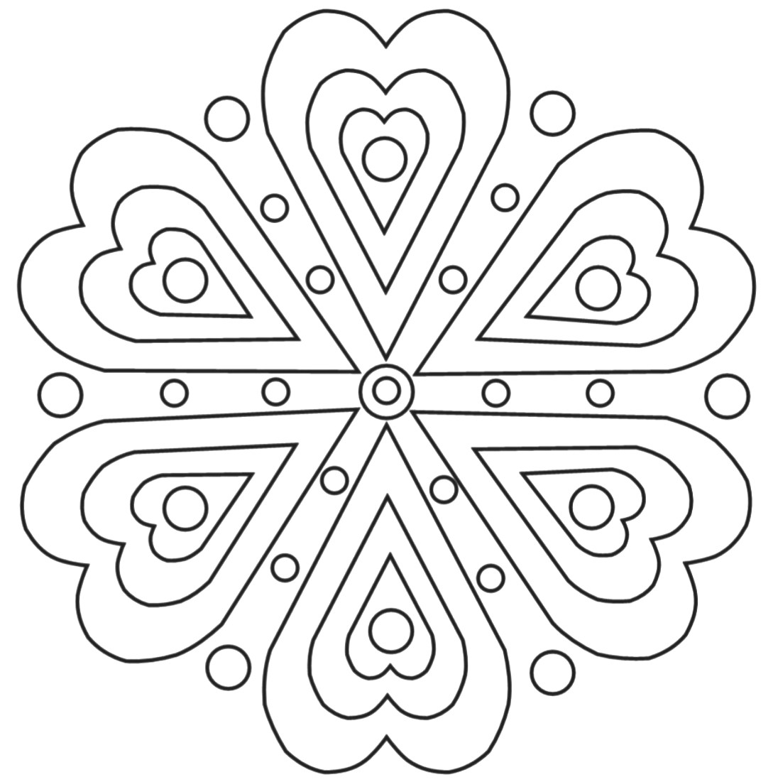 Dessin à colorier: Mandalas pour Enfants (Mandalas) #124386 - Coloriages à Imprimer Gratuits