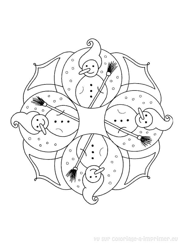 Dessin à colorier: Mandalas pour Enfants (Mandalas) #124387 - Coloriages à Imprimer Gratuits