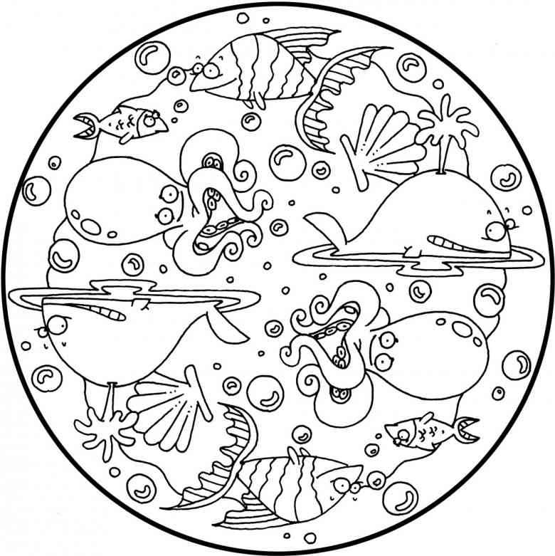 Dessin à colorier: Mandalas pour Enfants (Mandalas) #124403 - Coloriages à Imprimer Gratuits