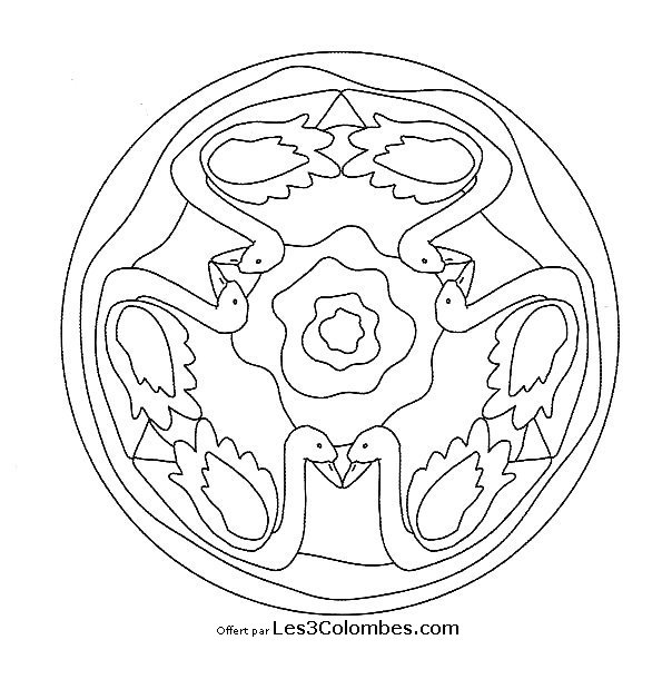 Dessin à colorier: Mandalas pour Enfants (Mandalas) #124449 - Coloriages à Imprimer Gratuits