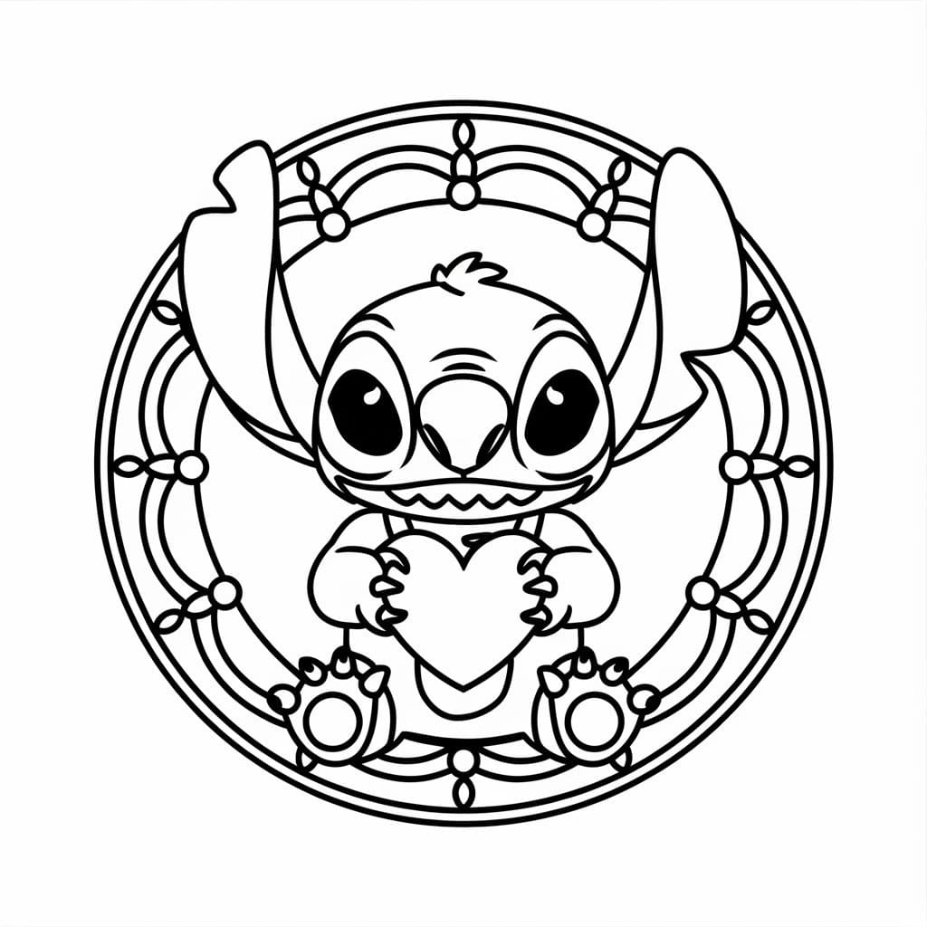 Coloriage gratuit Mandalas Stitch #216357 de la collection Mandalas à imprimer Coloriage gratuit Mandalas Stitch #216357 de la collection Mandalas à imprimer