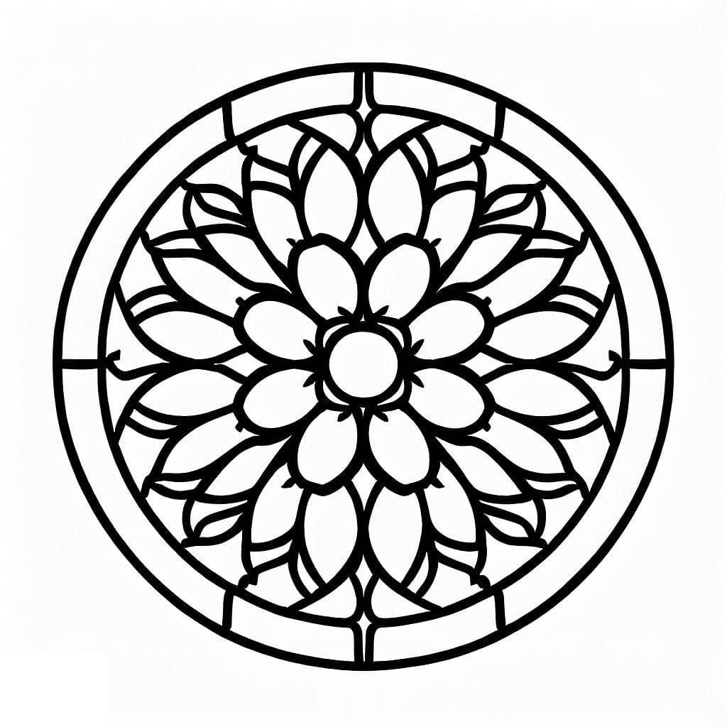 Dessin à colorier: Rosace (Mandalas) #193001 - Coloriages à Imprimer Gratuits