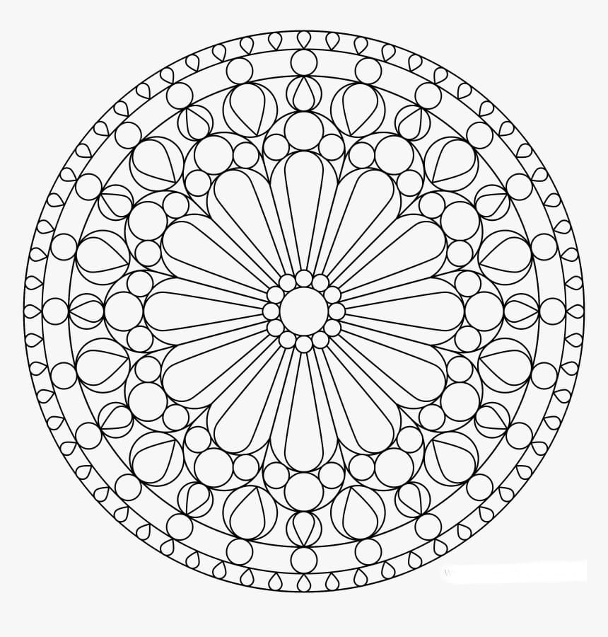 Dessin à colorier: Rosace (Mandalas) #193003 - Coloriages à Imprimer Gratuits