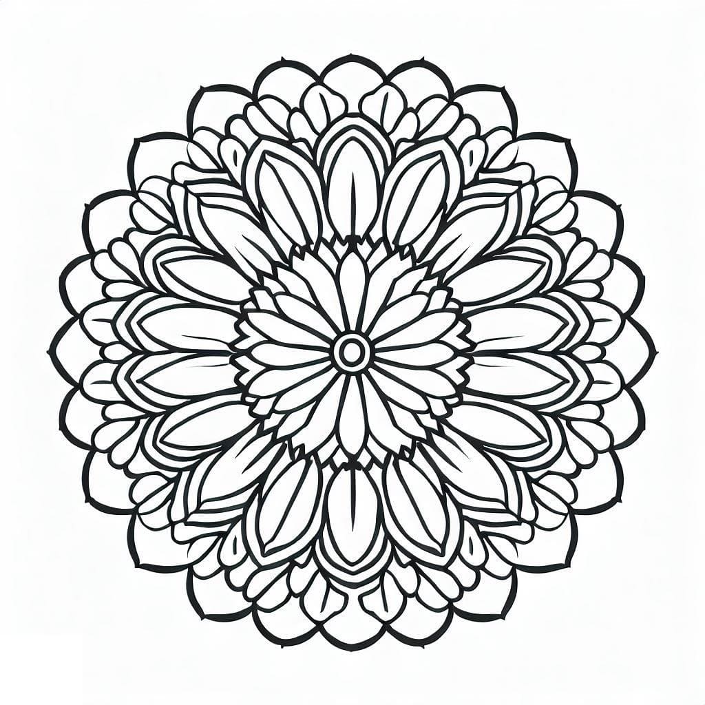 Dessin à colorier: Rosace (Mandalas) #193011 - Coloriages à Imprimer Gratuits
