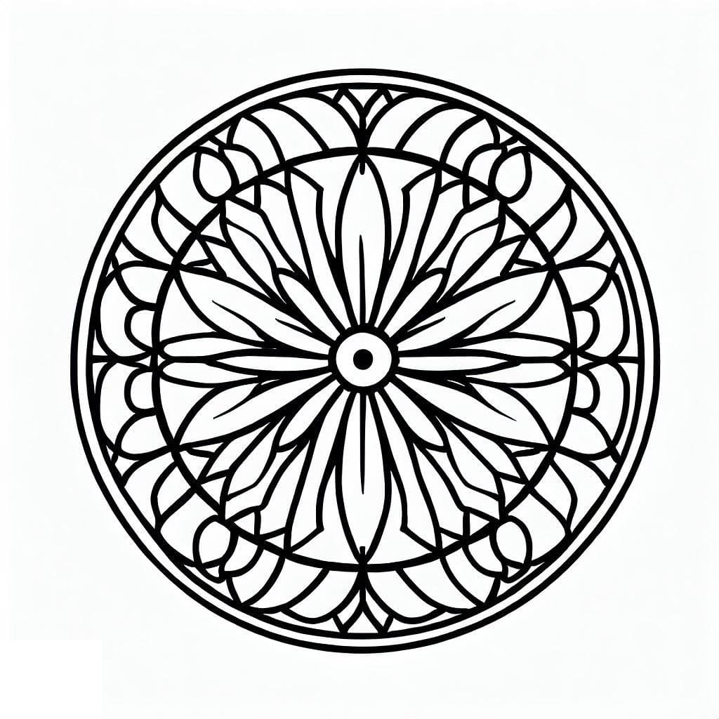 Dessin à colorier: Rosace (Mandalas) #193015 - Coloriages à Imprimer Gratuits