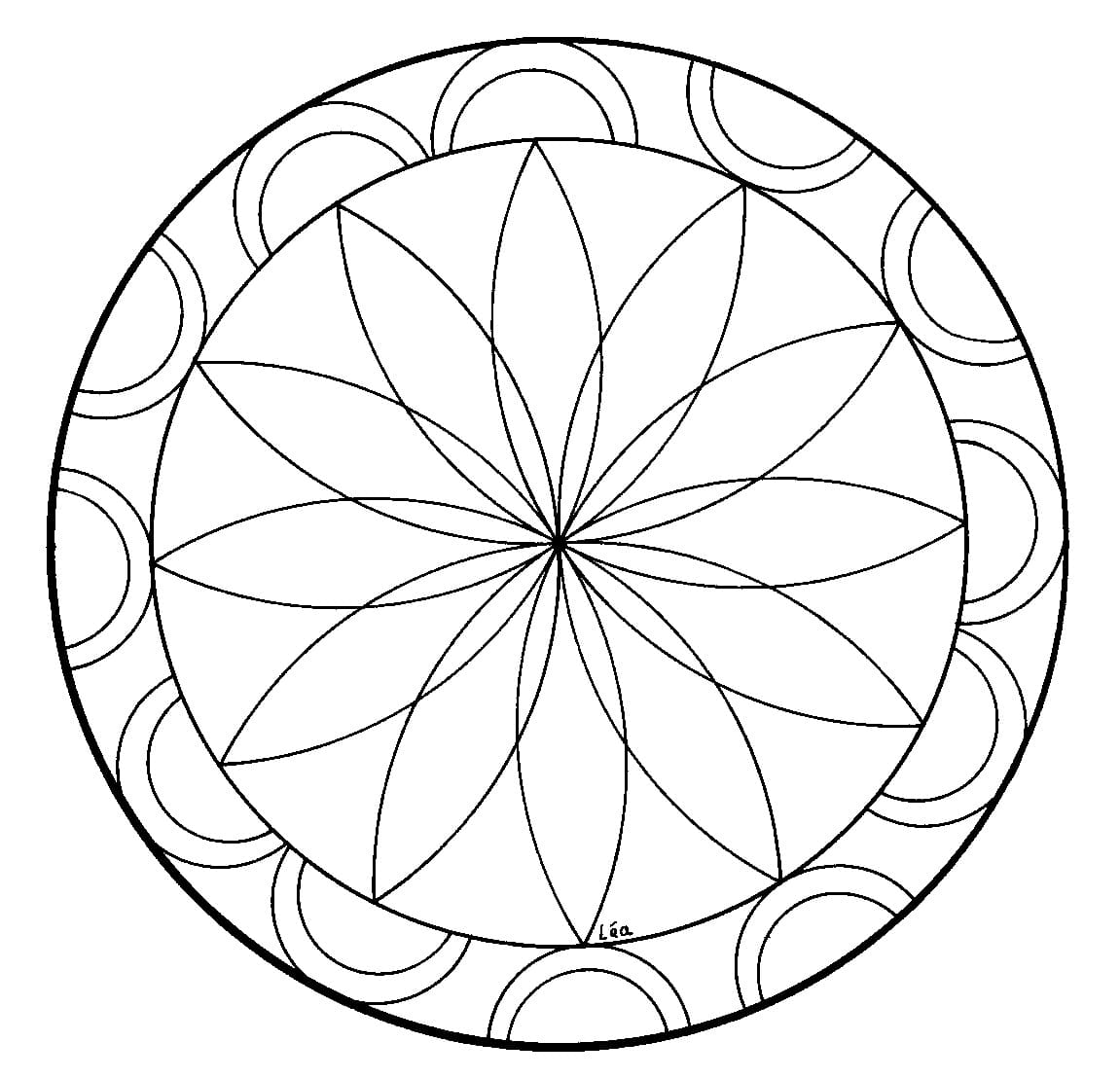 Coloriage gratuit Rosace #193017 de la collection Mandalas à imprimer