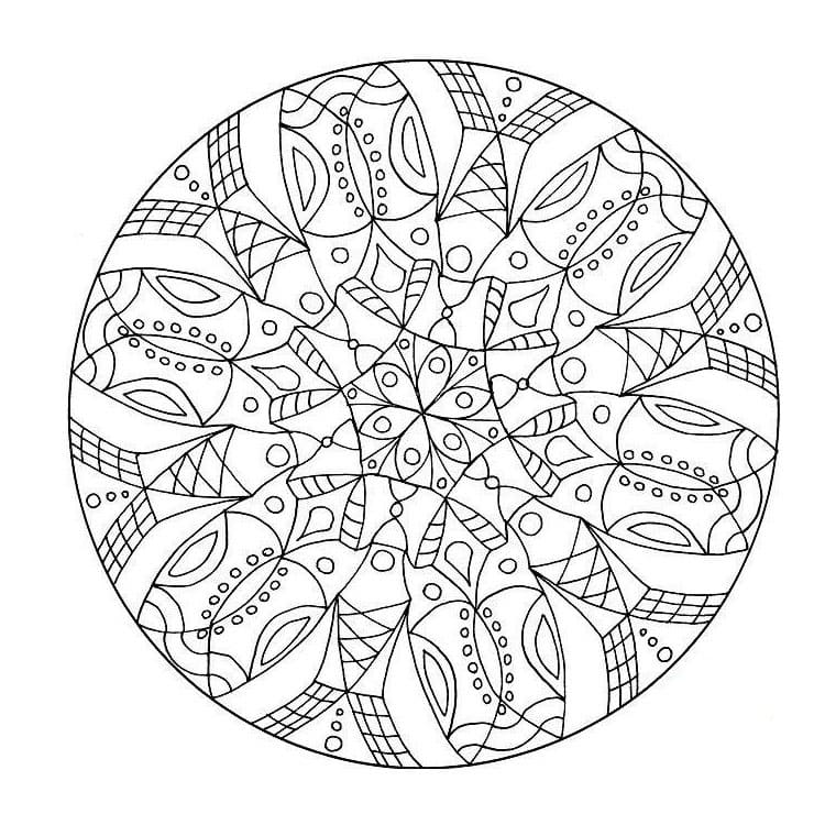 Dessin à colorier: Rosace (Mandalas) #193018 - Coloriages à Imprimer Gratuits