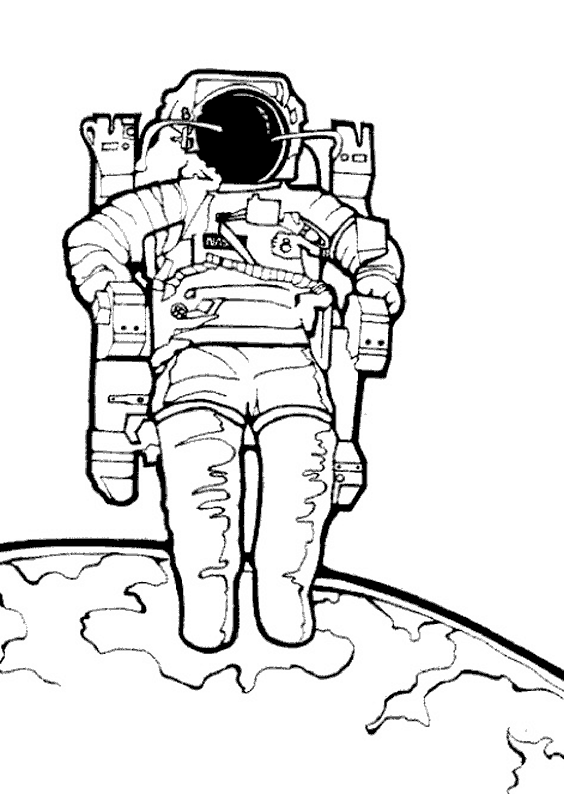 Dessin à colorier: Astronaute (Métiers et Professions) #87596 - Coloriages à Imprimer Gratuits