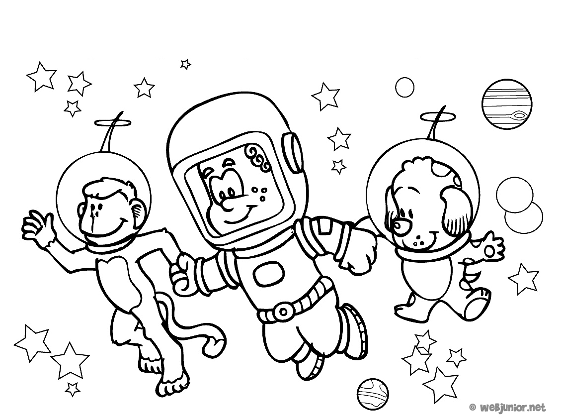 Dessin à colorier: Astronaute (Métiers et Professions) #87614 - Coloriages à Imprimer Gratuits