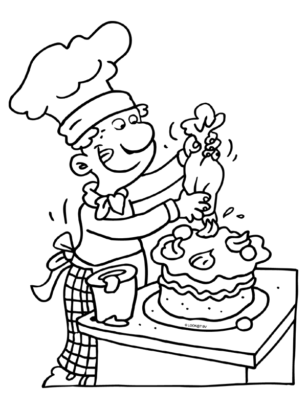 Dessin à colorier: Boulanger (Métiers et Professions) #89864 - Coloriages à Imprimer Gratuits