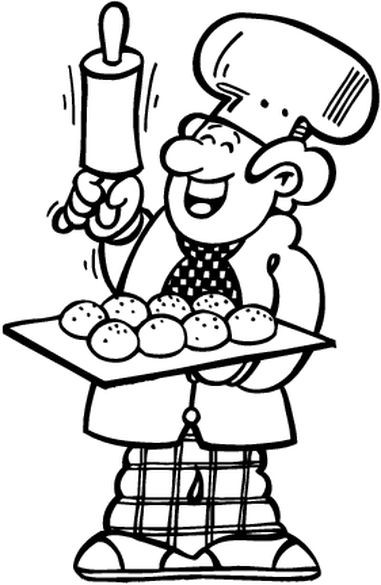 Dessin à colorier: Boulanger (Métiers et Professions) #89889 - Coloriages à Imprimer Gratuits