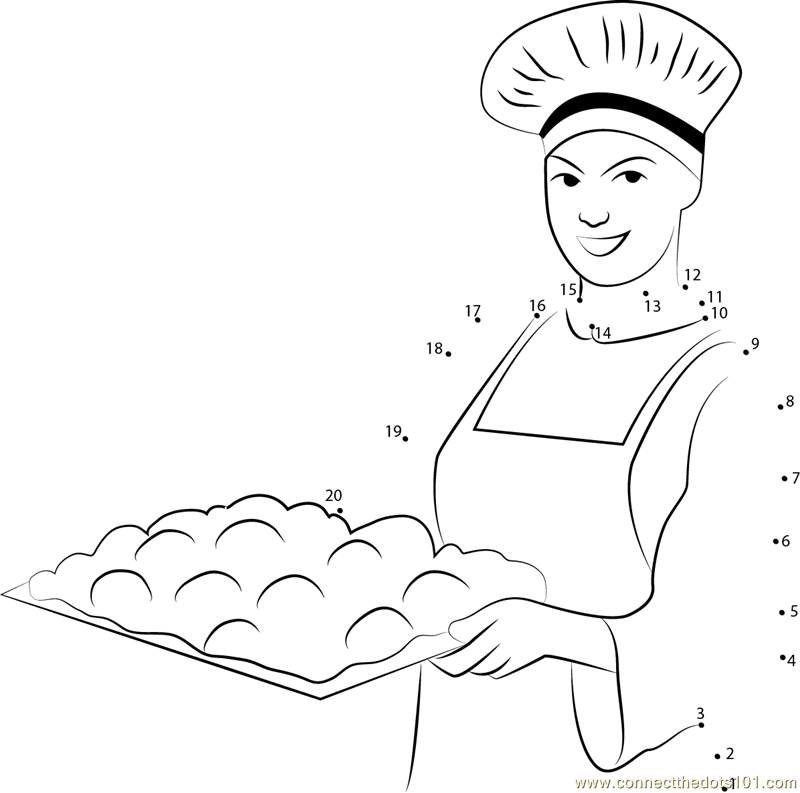 Dessin à colorier: Boulanger (Métiers et Professions) #89901 - Coloriages à Imprimer Gratuits
