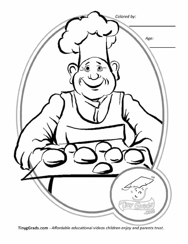 Dessin à colorier: Boulanger (Métiers et Professions) #89906 - Coloriages à Imprimer Gratuits