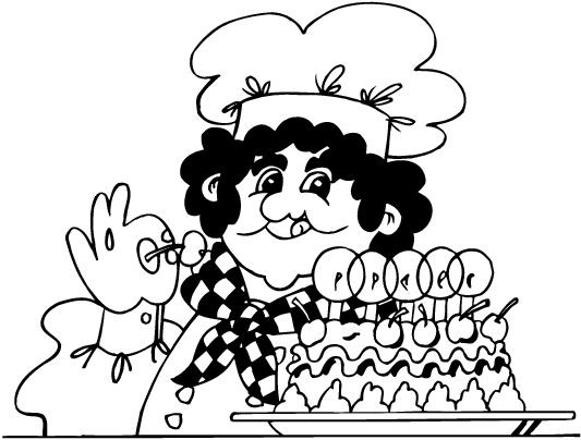 Dessin à colorier: Boulanger (Métiers et Professions) #89927 - Coloriages à Imprimer Gratuits