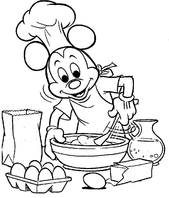 Dessin à colorier: Cuisinier / Cuisinière (Métiers et Professions) #91766 - Coloriages à Imprimer Gratuits
