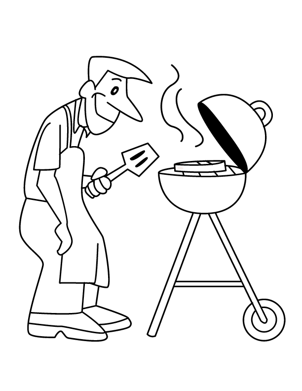 Dessin à colorier: Cuisinier / Cuisinière (Métiers et Professions) #91850 - Coloriages à Imprimer Gratuits