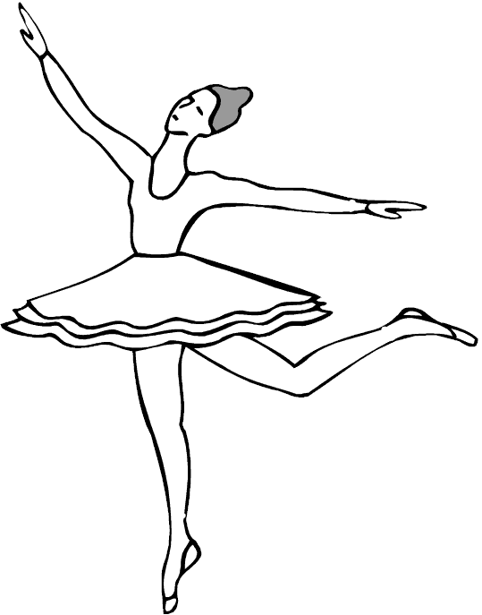 Dessin à colorier: Danseur / Danseuse (Métiers et Professions) #92132 - Coloriages à Imprimer Gratuits