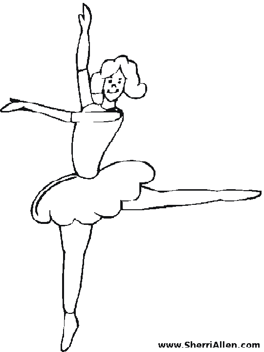 Dessin à colorier: Danseur / Danseuse (Métiers et Professions) #92139 - Coloriages à Imprimer Gratuits