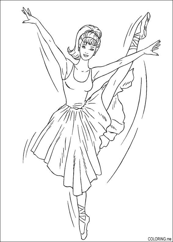 Dessin à colorier: Danseur / Danseuse (Métiers et Professions) #92152 - Coloriages à Imprimer Gratuits