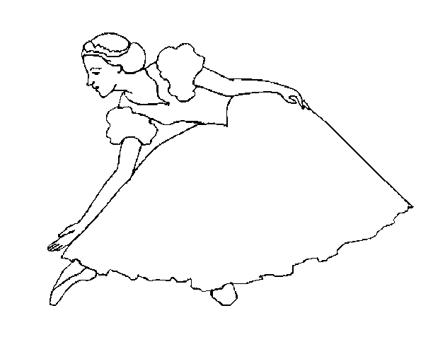 Dessin à colorier: Danseur / Danseuse (Métiers et Professions) #92170 - Coloriages à Imprimer Gratuits