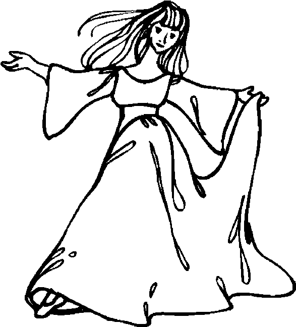 Dessin à colorier: Danseur / Danseuse (Métiers et Professions) #92172 - Coloriages à Imprimer Gratuits