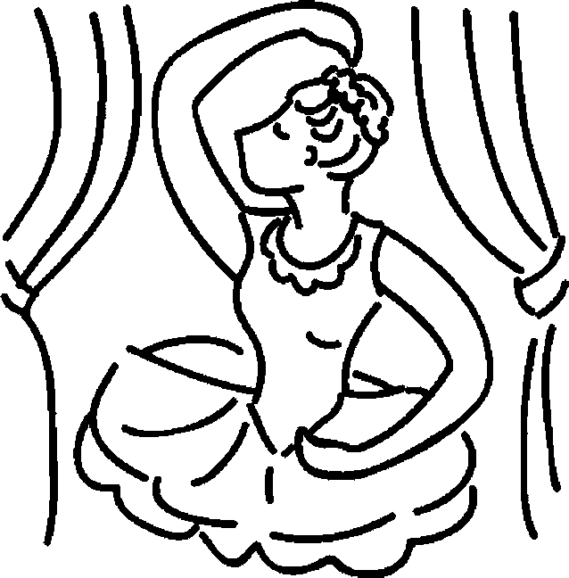 Dessin à colorier: Danseur / Danseuse (Métiers et Professions) #92173 - Coloriages à Imprimer Gratuits