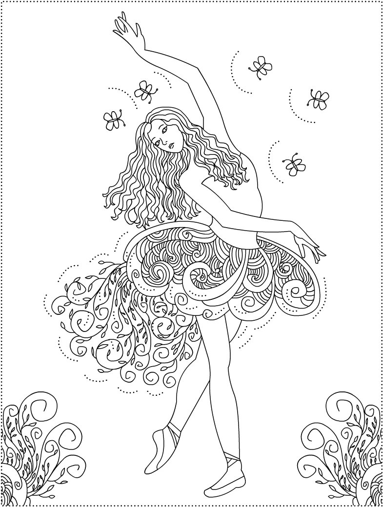 Dessin à colorier: Danseur / Danseuse (Métiers et Professions) #92200 - Coloriages à Imprimer Gratuits