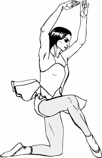 Dessin à colorier: Danseur / Danseuse (Métiers et Professions) #92202 - Coloriages à Imprimer Gratuits