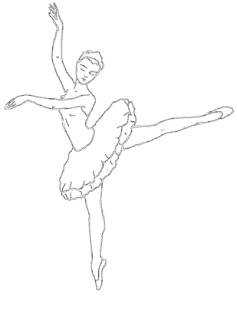 Dessin à colorier: Danseur / Danseuse (Métiers et Professions) #92205 - Coloriages à Imprimer Gratuits
