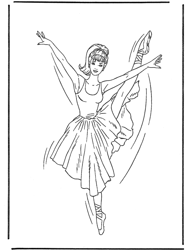 Dessin à colorier: Danseur / Danseuse (Métiers et Professions) #92227 - Coloriages à Imprimer Gratuits