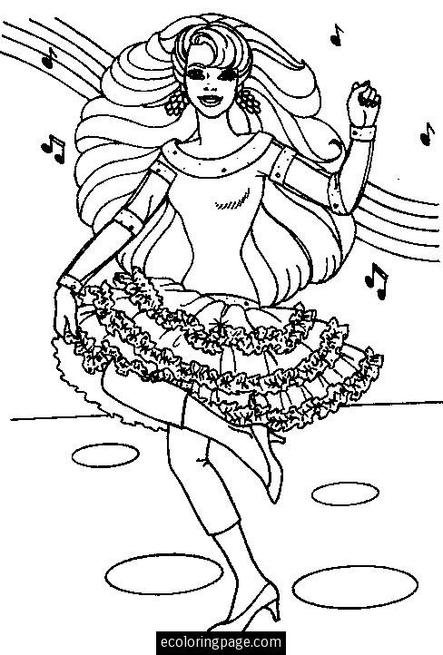 Dessin à colorier: Danseur / Danseuse (Métiers et Professions) #92243 - Coloriages à Imprimer Gratuits