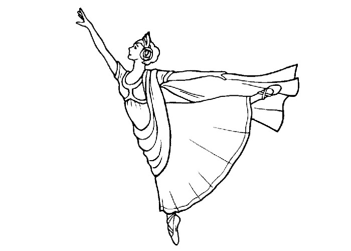 Dessin à colorier: Danseur / Danseuse (Métiers et Professions) #92316 - Coloriages à Imprimer Gratuits