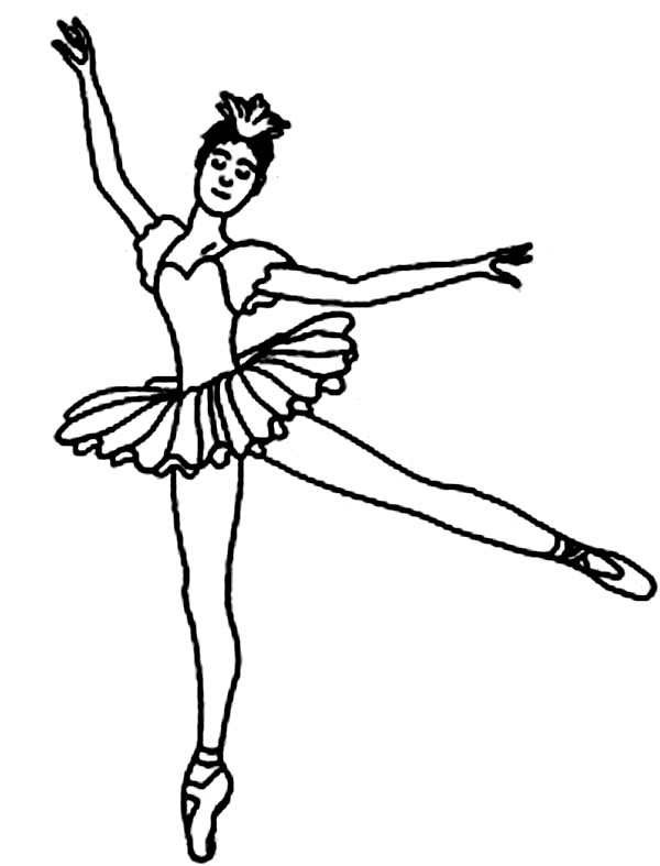 Dessin à colorier: Danseur / Danseuse (Métiers et Professions) #92360 - Coloriages à Imprimer Gratuits