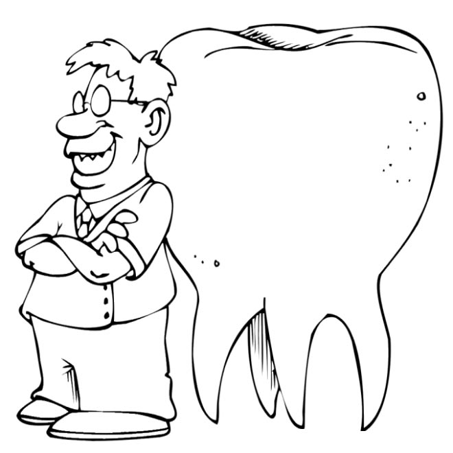 Dessin à colorier: Dentiste (Métiers et Professions) #92837 - Coloriages à Imprimer Gratuits