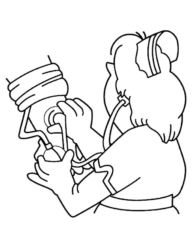 Dessin à colorier: Infirmier / Infirmière (Métiers et Professions) #170412 - Coloriages à Imprimer Gratuits