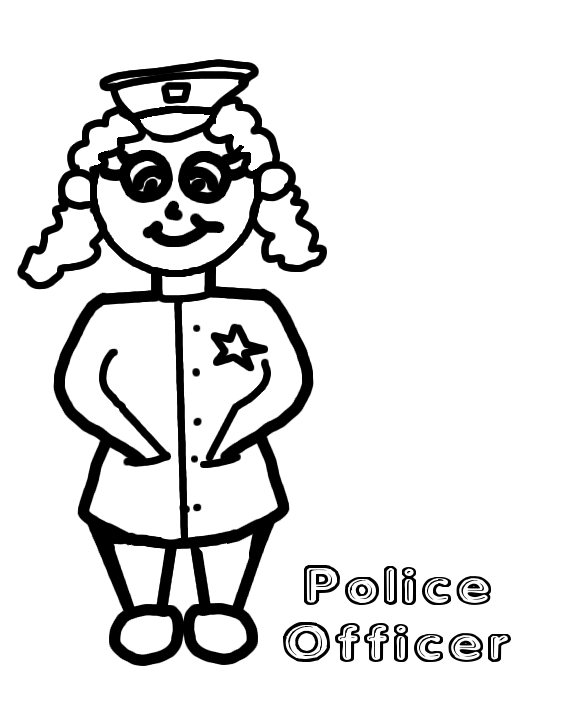 Dessin à colorier: Policier (Métiers et Professions) #105463 - Coloriages à Imprimer Gratuits