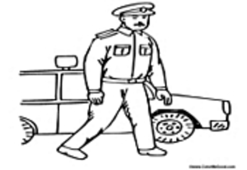 Dessin à colorier: Policier (Métiers et Professions) #105468 - Coloriages à Imprimer Gratuits